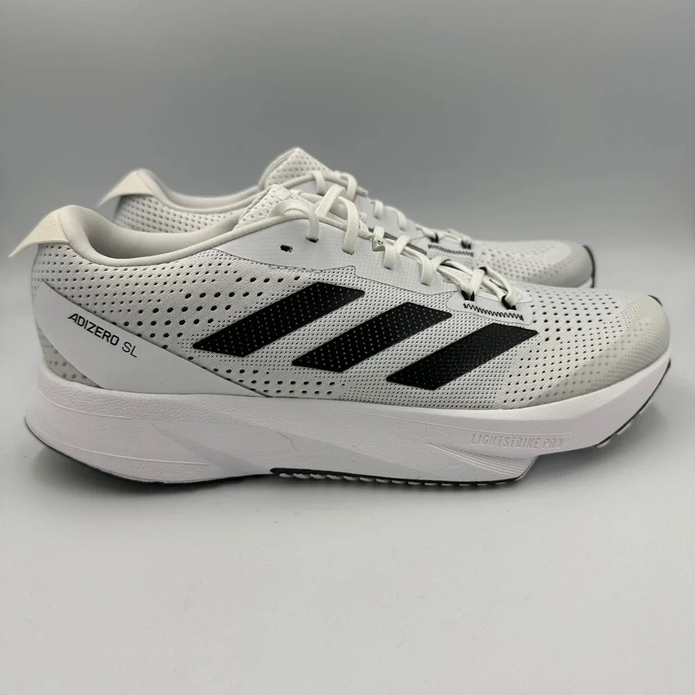 Adidas Adizero SL Running Shoes Men 9 Cloud White Black HQ1352 Lightstrike PRO
